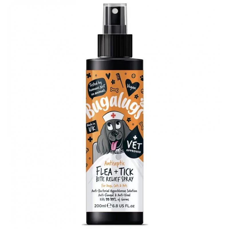 Bugalugs Antiseptic Flea & Tick Bite Relief Spray 200ml - spray na ukąszenia owadów dla psa i kota