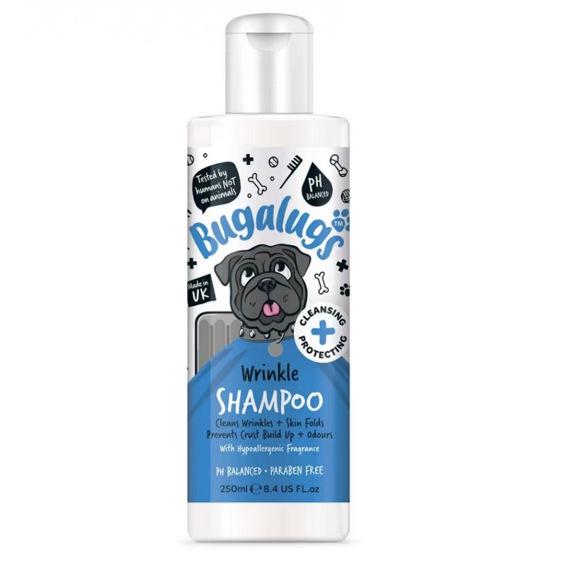 Bugalugs Wrinkle Shampoo - szampon z chlorheksydyną dla psa i kota, do pielęgnacji fałdów skórnych