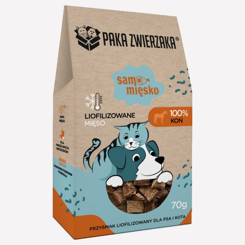 PAKA ZWIERZAKA PRZYSMAK LIO SAMO MIĘSKO KOŃ 70G