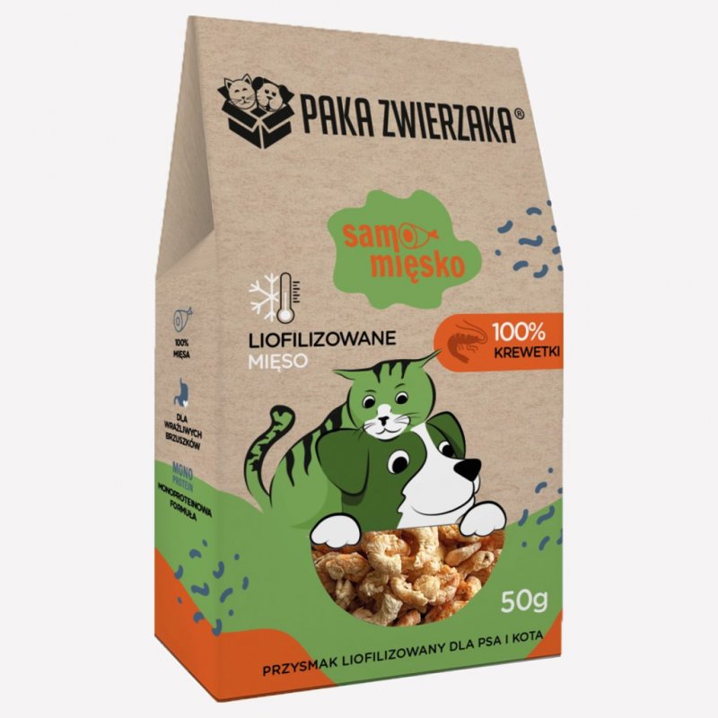 PAKA ZWIERZAKA PRZYSMAK LIO SAMO MIĘSKO KREWETKI 50G