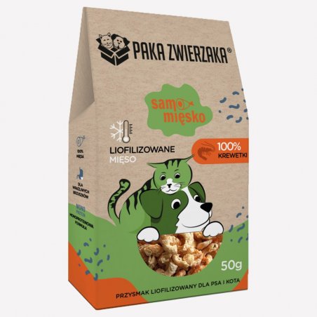 PAKA ZWIERZAKA PRZYSMAK LIO SAMO MIĘSKO KREWETKI 50G