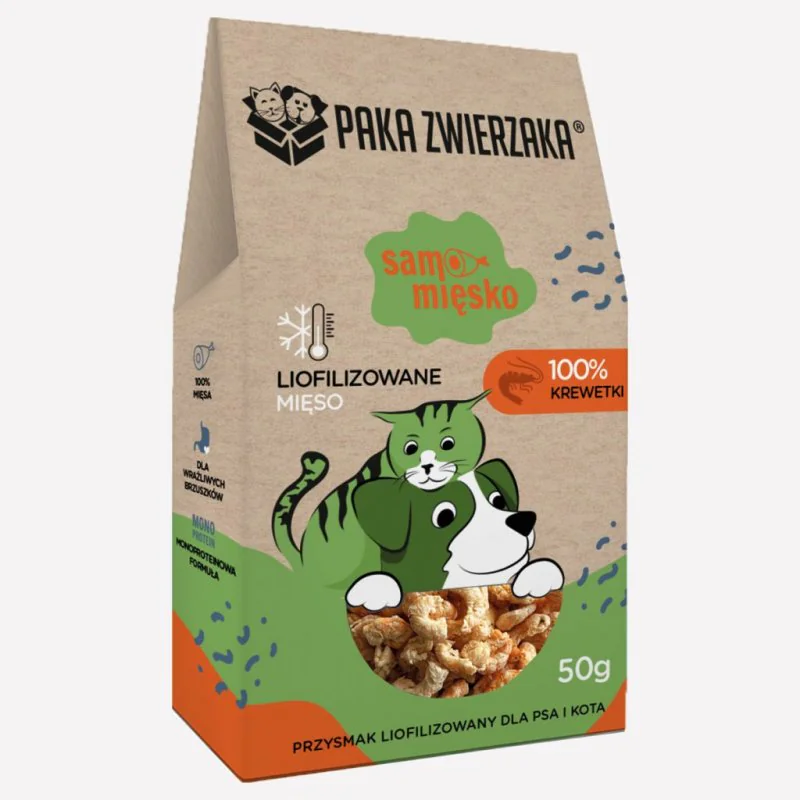 PAKA ZWIERZAKA PRZYSMAK LIO SAMO MIĘSKO KREWETKI 50G