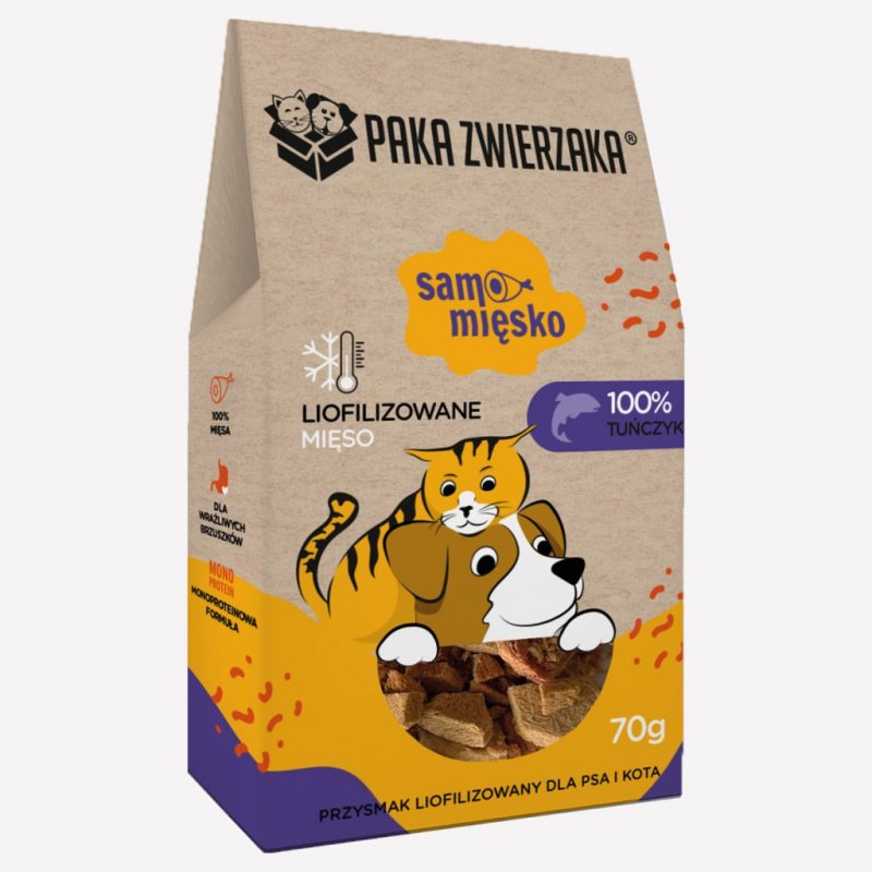 PAKA ZWIERZAKA PRZYSMAK LIO SAMO MIĘSKO TUŃCZYK 70G
