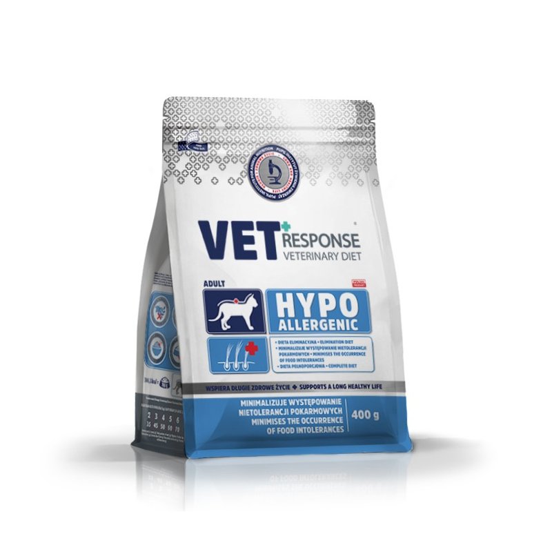 Karma sucha dla kota VET RESPONSE VETERINARY DIET HYPOALLERGENIC 400 g