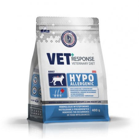 Karma sucha dla kota VET RESPONSE VETERINARY DIET HYPOALLERGENIC 400 g