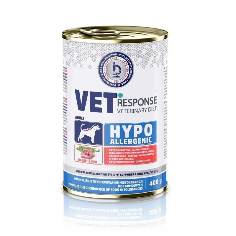 Karma mokra dla psa VET RESPONSE VETERINARY DIET HYPOALLERGENIC królik puszka 400 g
