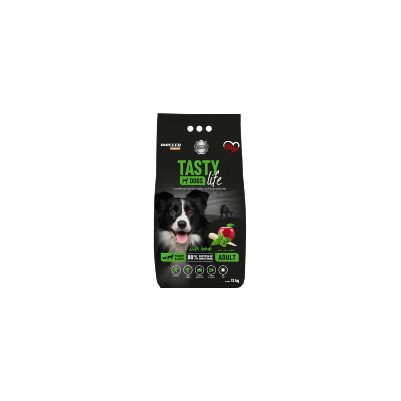 TASTY DOGS LIFE ADULT M&L WITH LAMB 12KG