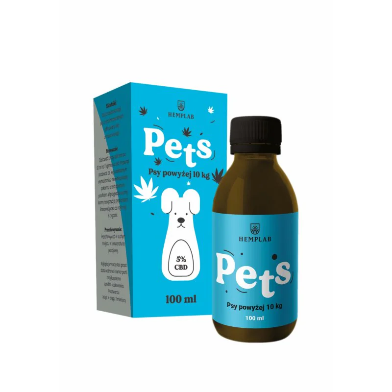 HEMPLAB PETS 5% OLEJ KONOPNY CBD dla psów i kotów 100 ml