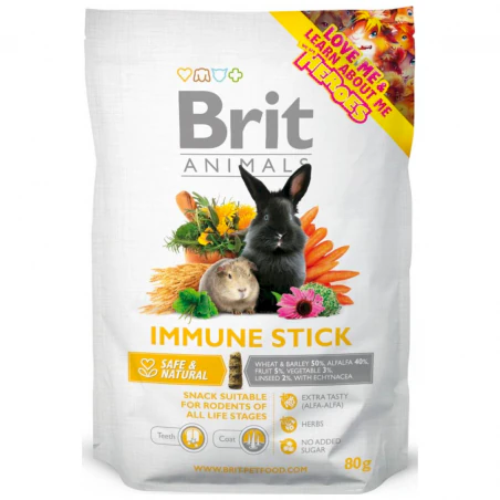 Brit ANIMALS PRZYSMAK DLA GRYZONI IMMUNE STICK 80g