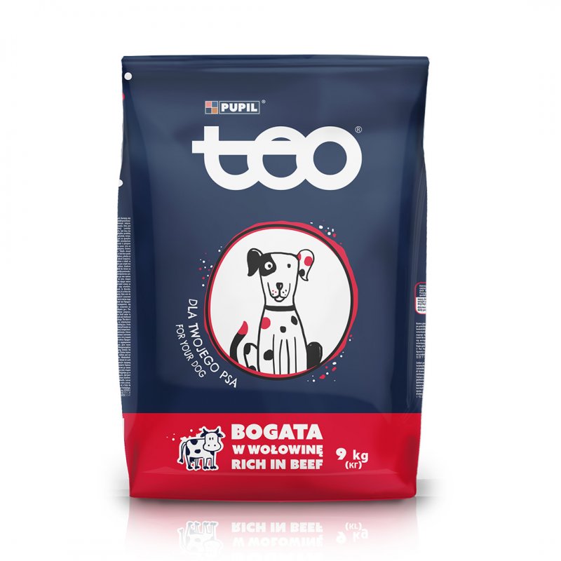 Karma sucha dla psa TEO bogata w wołowinę 9 kg