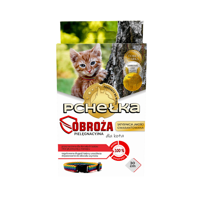 PCHEŁKA OBROŻA PRZECIWPCHELNA WODOODPORNA DLA KOTA regulowana 30 cm