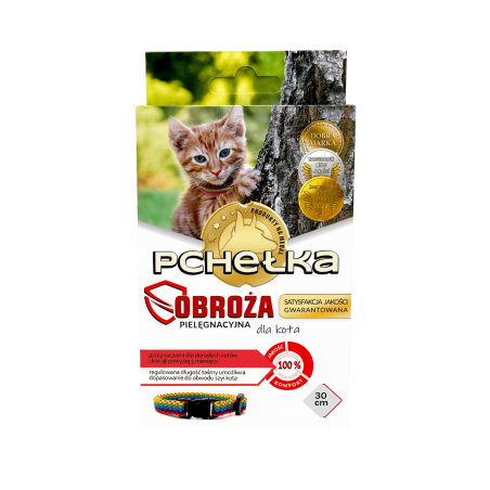 PCHEŁKA OBROŻA PRZECIWPCHELNA WODOODPORNA DLA KOTA regulowana 30 cm