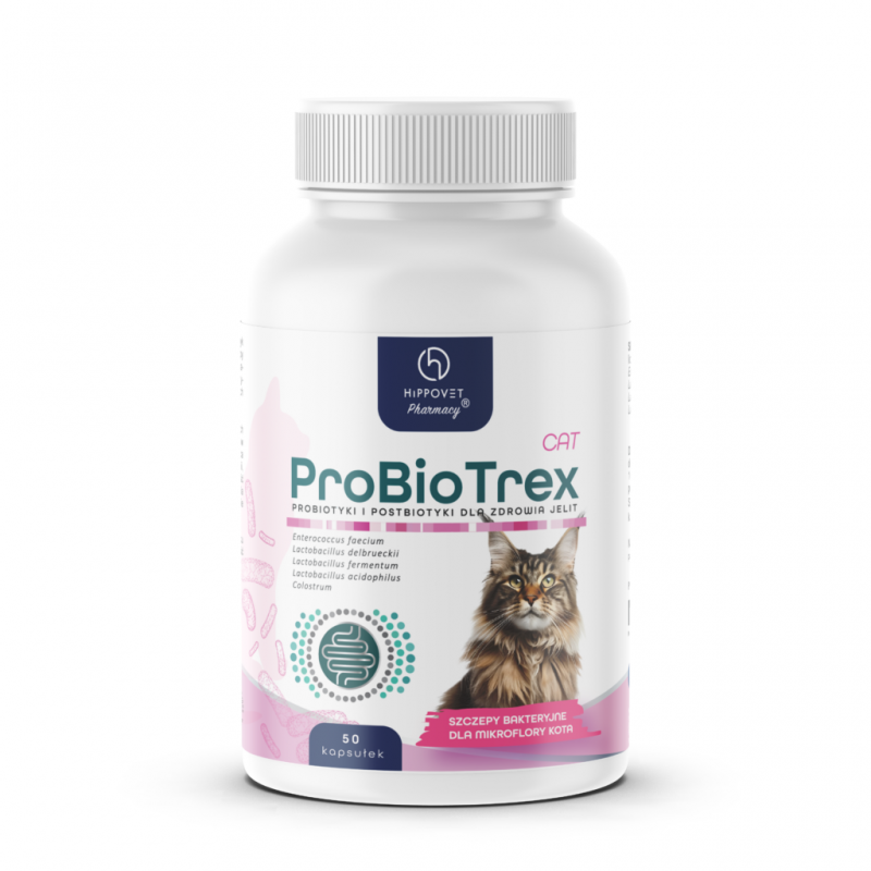 Hippovet Pharmacy – ProBioTrex Cat – probiotyk i postbiotyk dla kotów