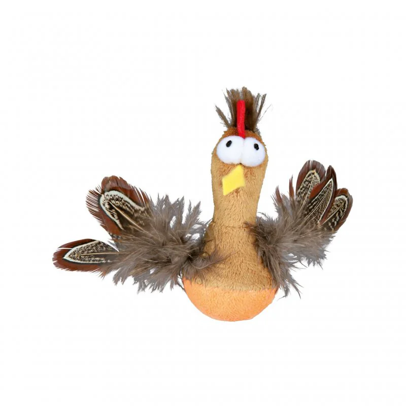 ZABAWKA KURCZAK Z PIÓRAMI I Z DŹWIĘKIEM, 10 cm