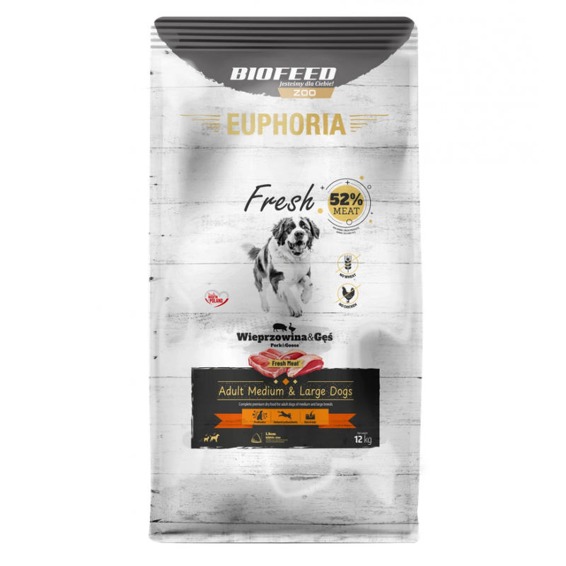 Euphoria Fresh Wieprzowina Gęś M/L 12 kg