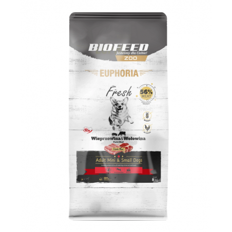 EUPHORIA Fresh z wieprzowiną i wołowiną XS/S 8 kg