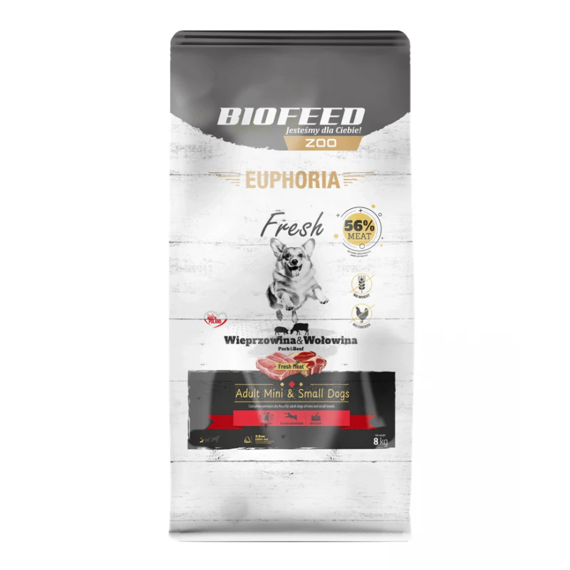 EUPHORIA Fresh z wieprzowiną i wołowiną XS/S 8 kg