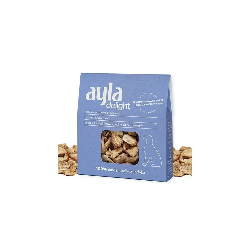 Ayla Liofiliowane Medaliony z indyka dla psa 28g