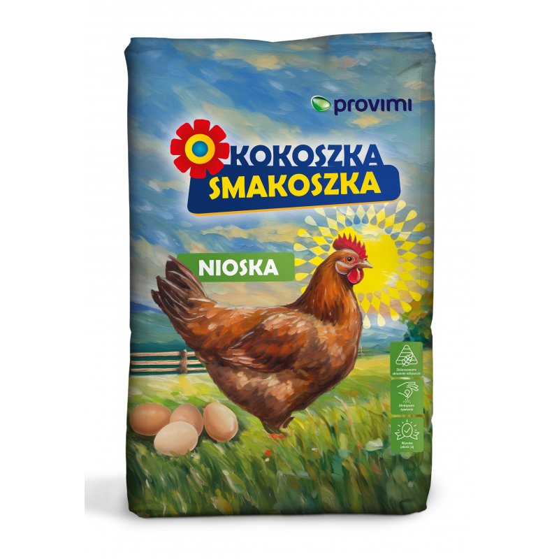 Zbilansowana pasza dla kur Kokoszka Smakoszka Nioska 25 kg