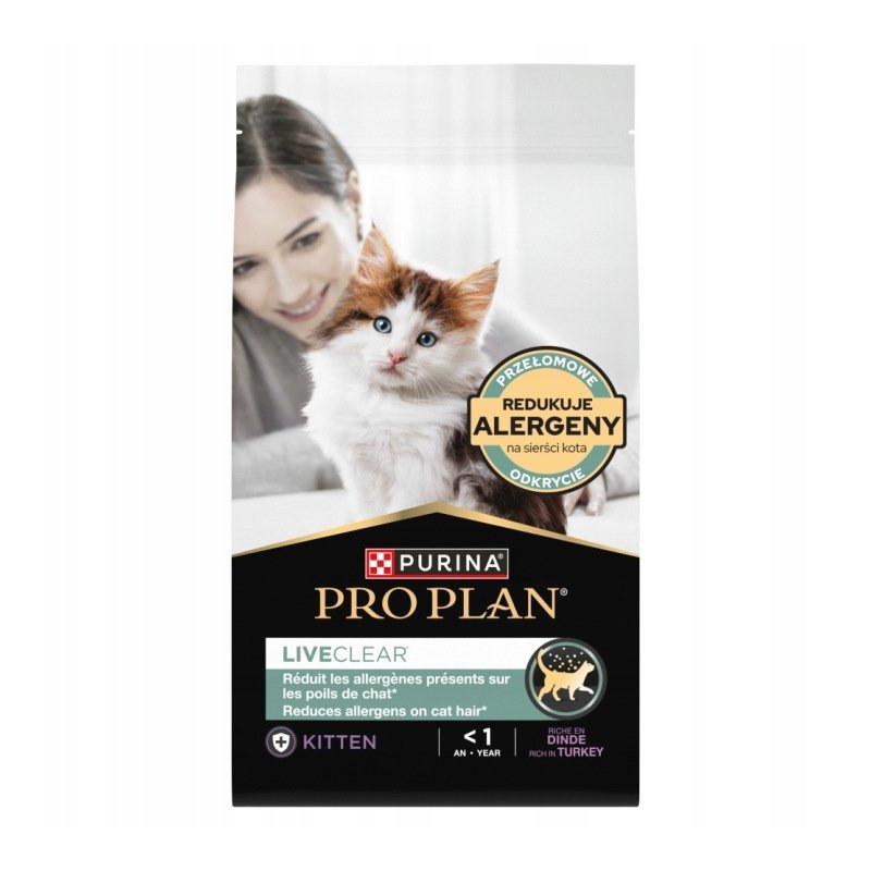 PRO PLAN LiveClear Karma dla kociąt bogata w indyka 1,4 kg