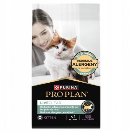 PRO PLAN LiveClear Karma dla kociąt bogata w indyka 1,4 kg