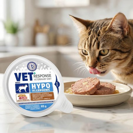 VET RESPONSE HYPOALLERGENIC weterynaryjna karma mokra dla kota kaczka 85g-9016