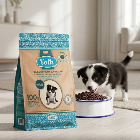 Karma sucha dla psa FOLK Junior ML Delikatny posiłek dla malucha z królikiem, cielęciną i marchewką 1,6 kg-8892