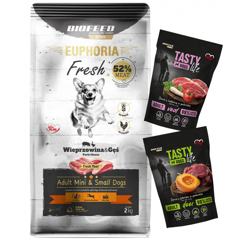 EUPHORIA Wołowina z Gęsią XS/S 2 kg