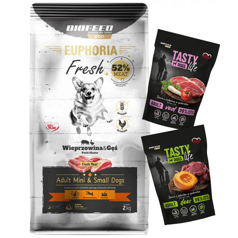 EUPHORIA Wołowina z Gęsią XS/S 2 kg