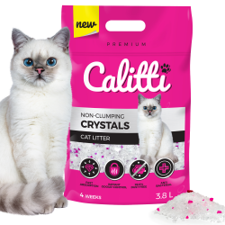 CALITTI NON-CLUMPING CRYSTALS 3,8 L żwirek silikonowy dla kotów niezbrylający antybakteryjny, chłonny