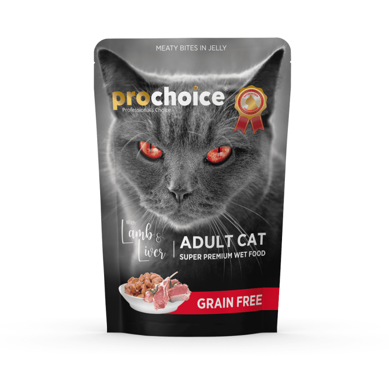 PROCHOICE JAGNIĘCINA I WĄTRÓBKA DROBIOWA W GALARECIE DLA KOTÓW DOROSŁYCH 85g