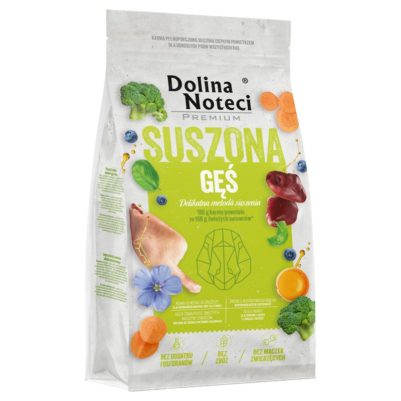 Karma suszona dla psa Dolina Noteci Premium gęś 9 kg