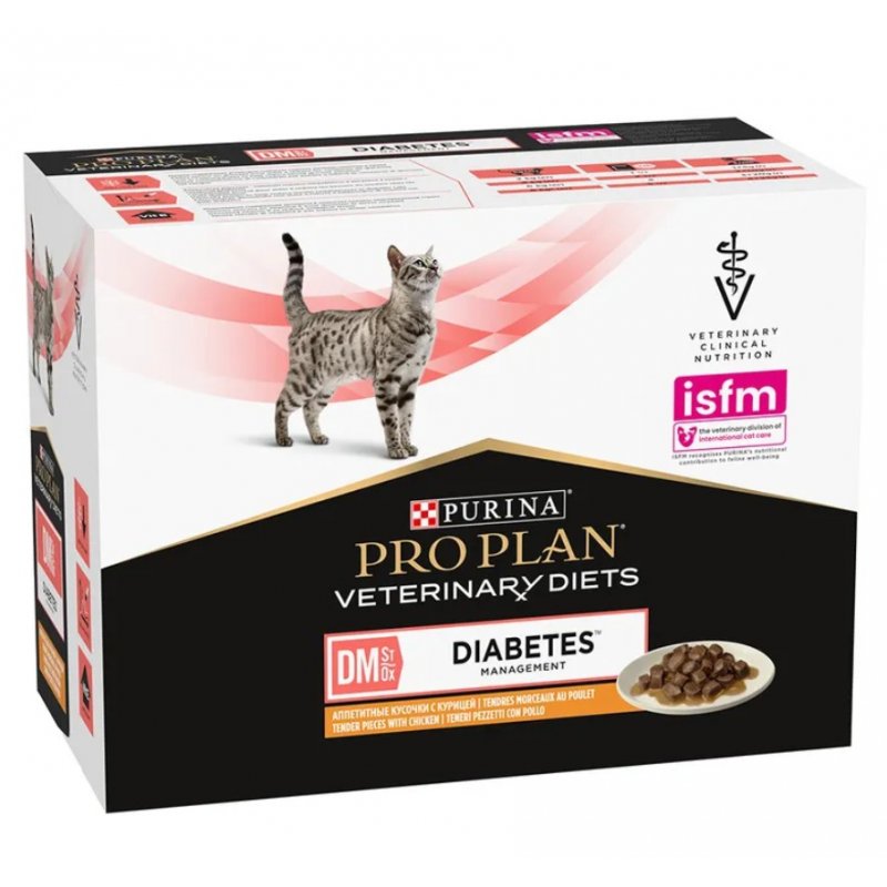 PURINA PRO PLAN Veterinary Diets Feline DM ST/OX Diabetes Chicken 10x85 g