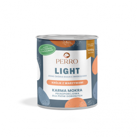 PERRO LIGHT Karma mokra Królik z warzywami 800g
