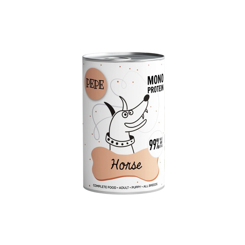 PEPE MONO PROTEIN Horse (konina) karma mokra dla psa 400g
