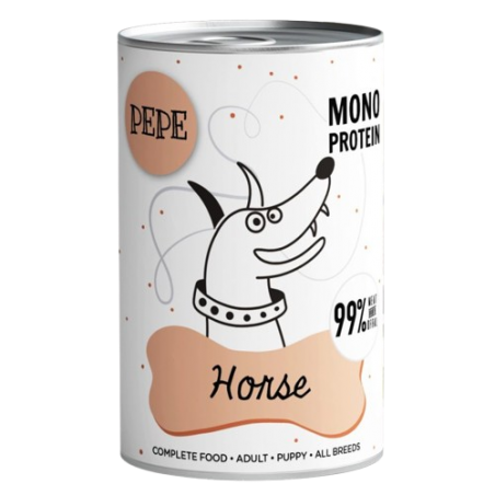 PEPE MONO PROTEIN Horse (konina) karma mokra dla psa 400g