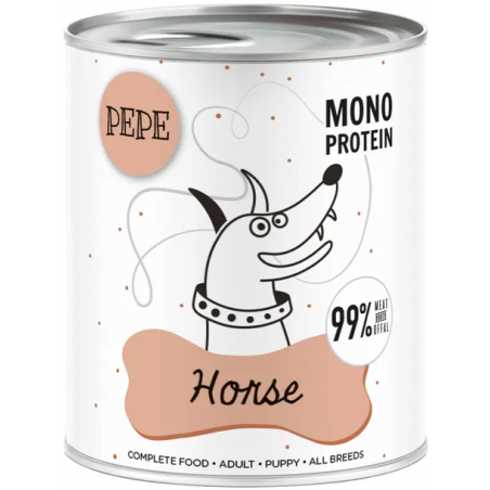 PEPE MONO PROTEIN Horse (konina) karma mokra dla psa 800g