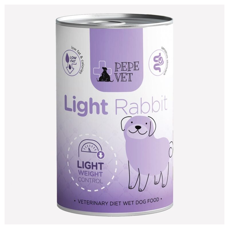 Karma mokra dla psa PEPE VET Light Rabbit (królik) 400g
