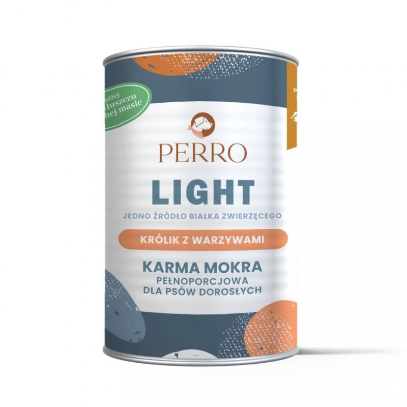 LIGHT Karma mokra Królik z warzywami – monobiałkowa formuła dla psów dorosłych 400g