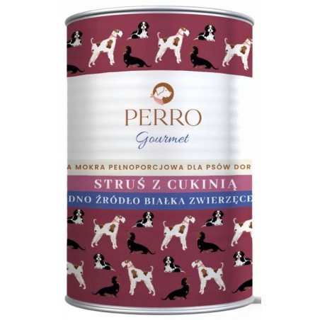 PERRO Karma mokra Struś z cukinią monobiałkowa dla psów dorosłych 400g