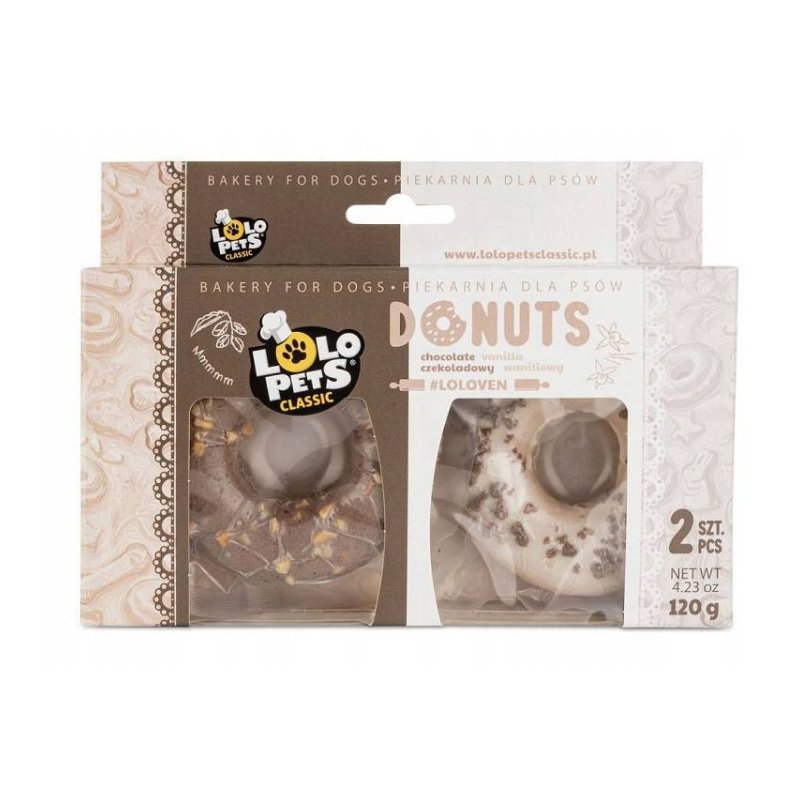 Donuts o smaku waniliowym i czekoladowo-orzechowym 2 szt., 120 g