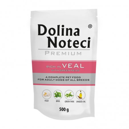 Dolina Noteci Premium bogata w cielęcinę z zielonym groszkiem saszetka 500 g