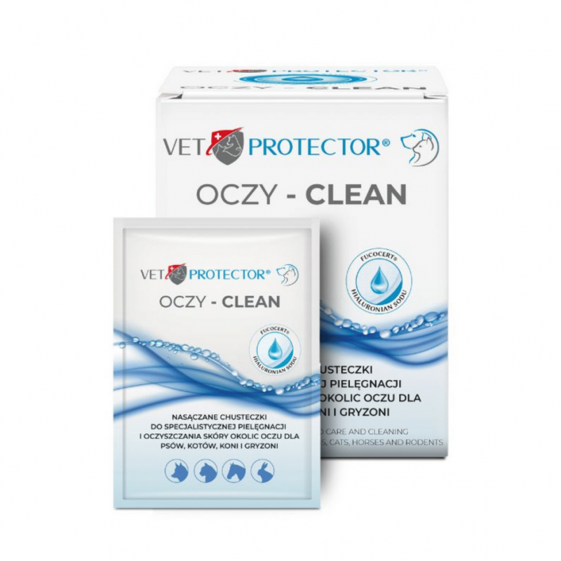 Vet Protector Oczy Clean Chusteczki Do Oczyszczania Oczu 20szt