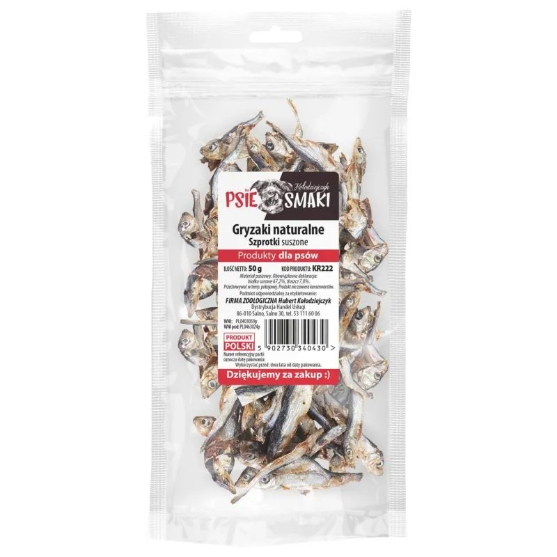 PSIESMAKI Szprotki suszone 50g