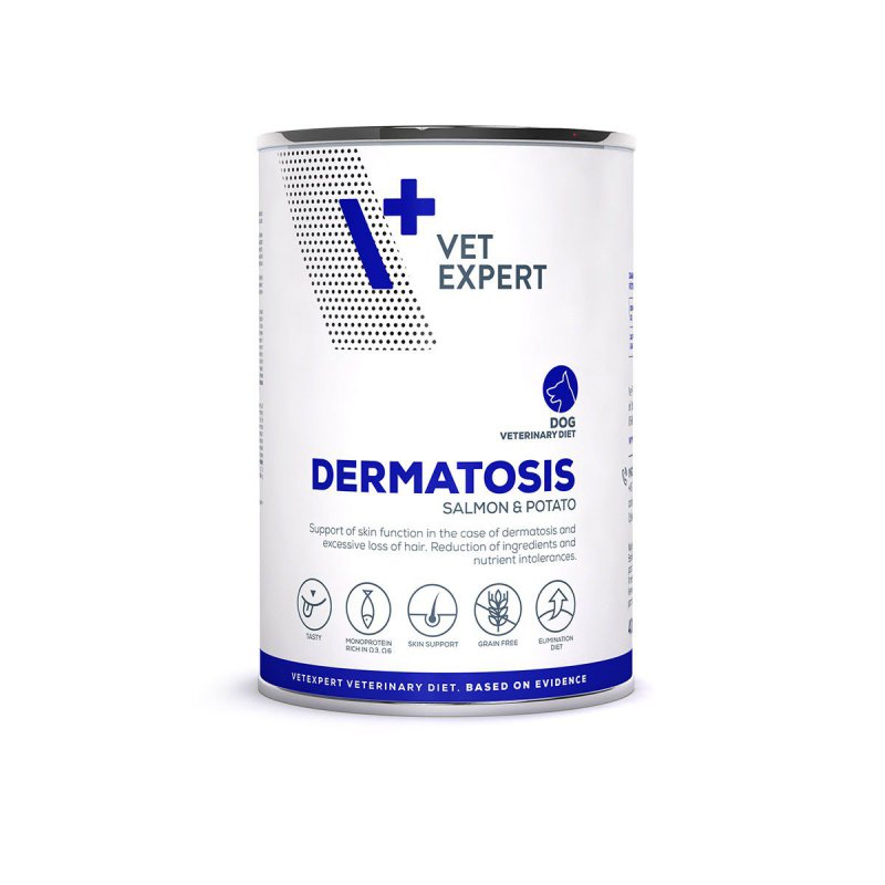 4T Vet. Diet Dermatosis Dog SalmonPotato 400g