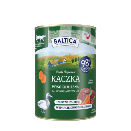 Baltica bezzbożowa mokra karma dla kota Kaczka 400 g