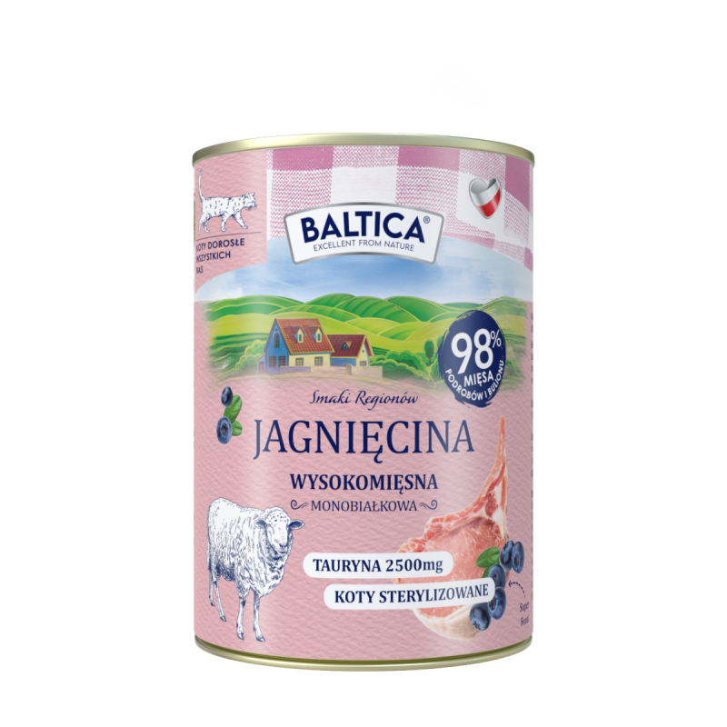 Karma mokra mono jagnięcina dla kota 400 g