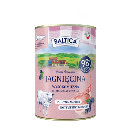 Karma mokra mono jagnięcina dla kota 400 g
