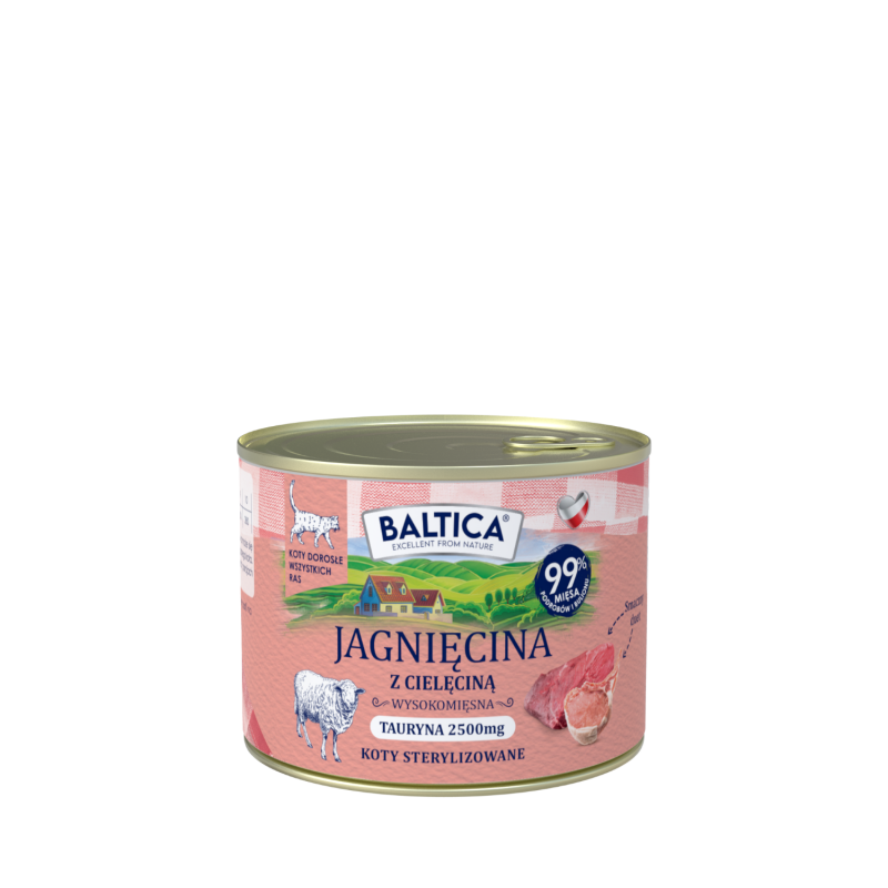 BALTICA karma mokra dla kota Jagnięcina z cielęciną 185g