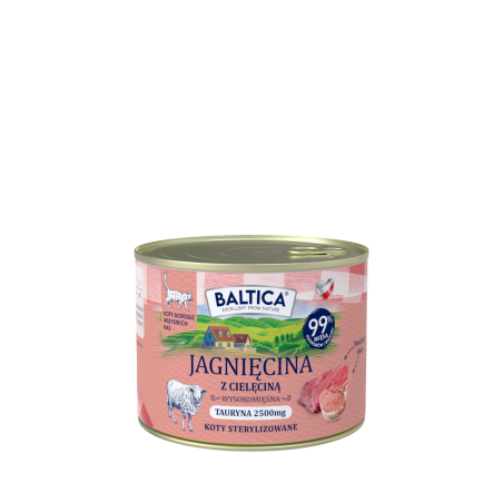 BALTICA karma mokra dla kota Jagnięcina z cielęciną 185g